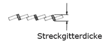 Streckgitterdicke