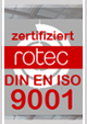 Zertifikat rotec Streckgitter nach DIN EN 9001